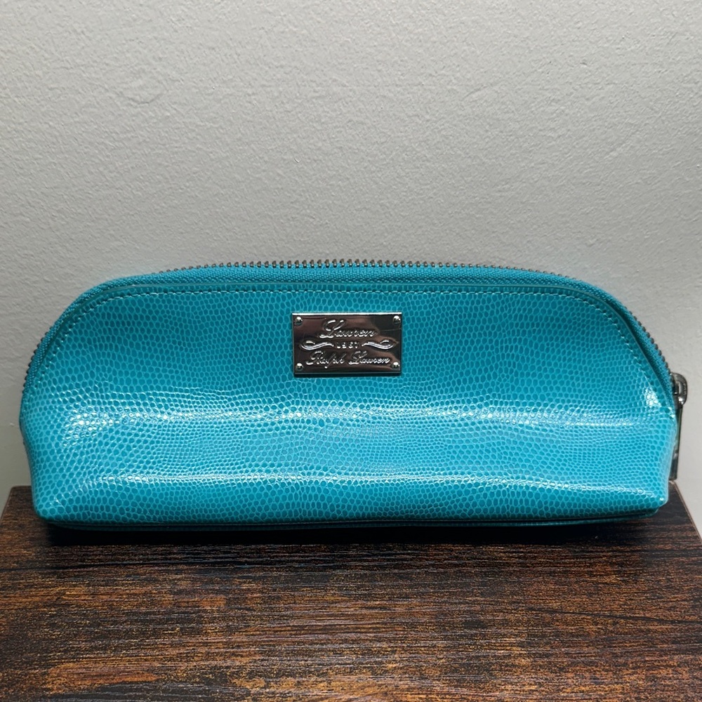 Vintage Lauren Ralph Lauren Green Makeup Pencil Case